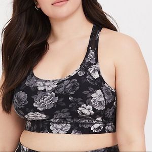 Torrid Grey Floral Sports Bra 🆕